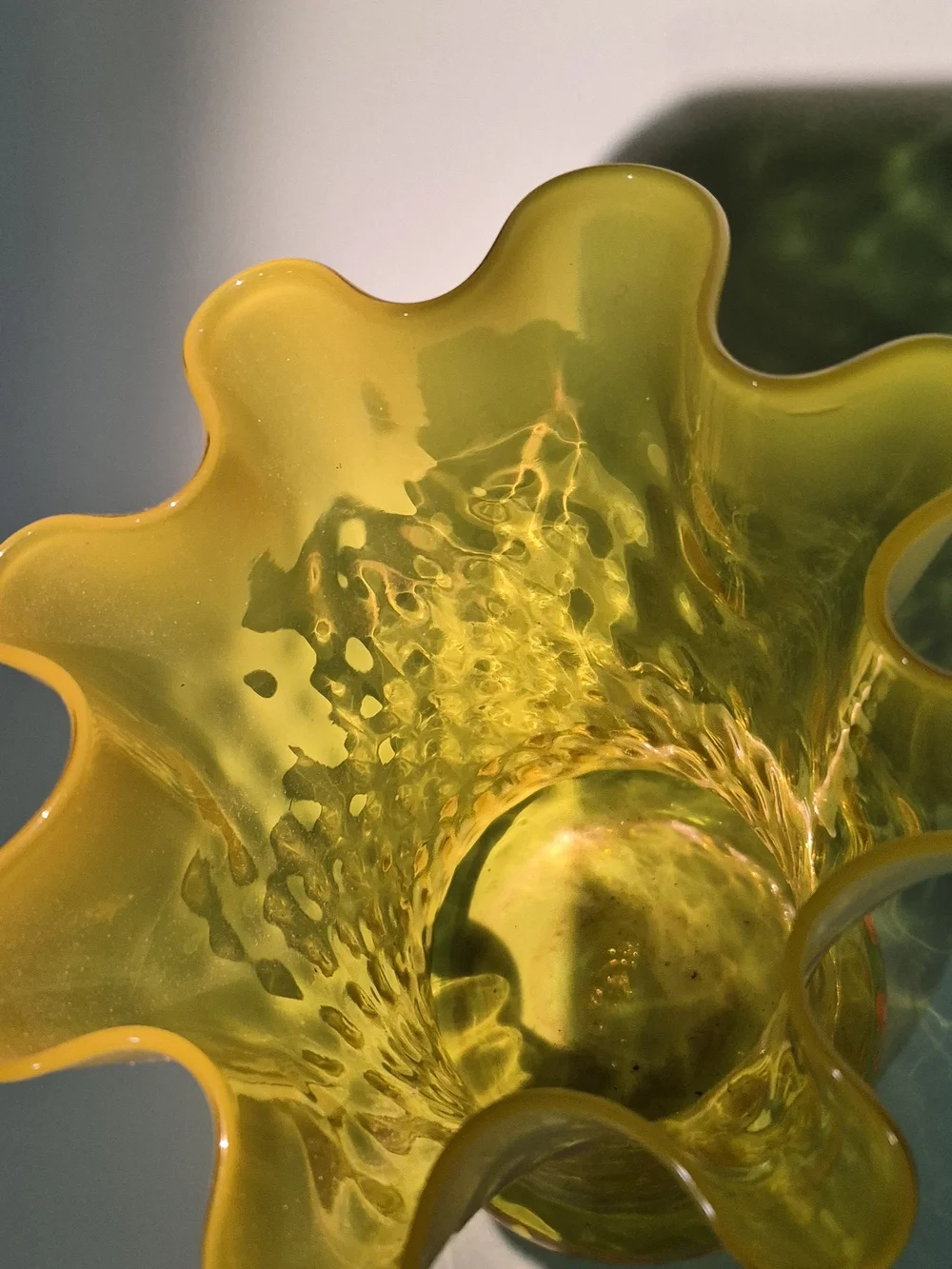 Murano Textured Glass Vase - Decorative Home Accent